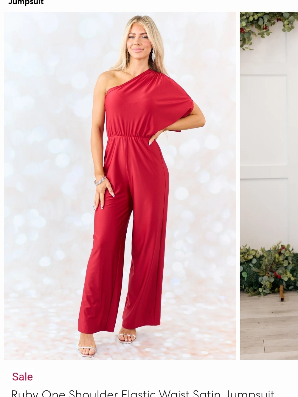 Ruby One-Shoulder Elastic Waist Jumpsuit